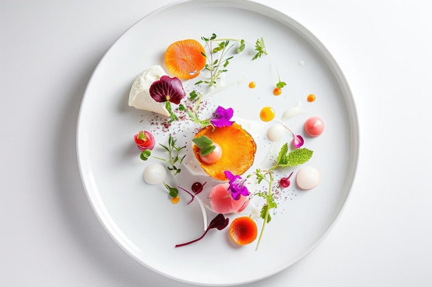 Farfurie creativă cu ingrediente proaspete